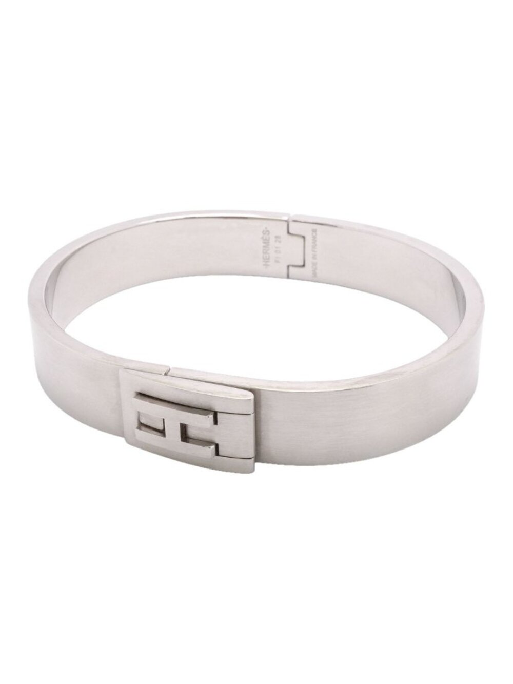 Hermes Bangle Jet Palladium Plated Metal Bracelet